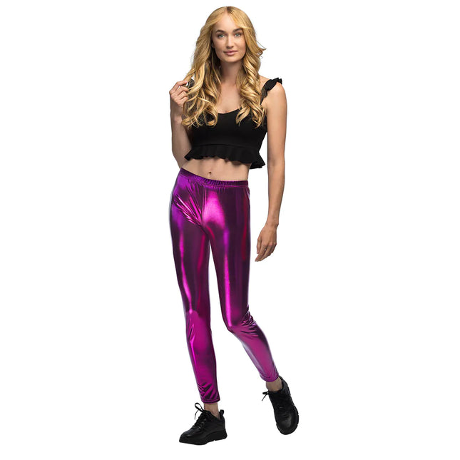 Legging Metallic Paars