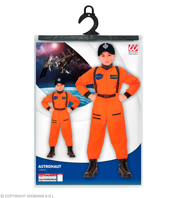 Astronaut Jongen Oranje Kostuum Kind