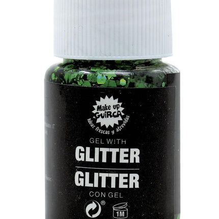 Donkergroene Glitter Gel 20g