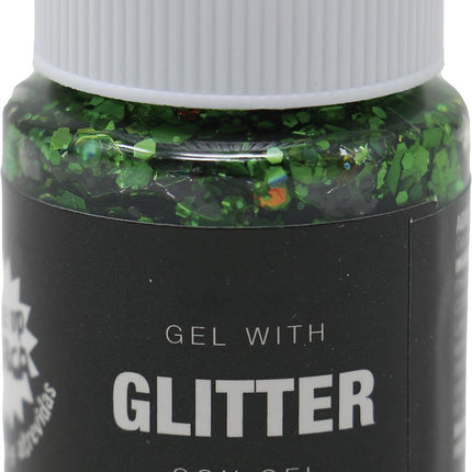 Donkergroene Glitter Gel 20g