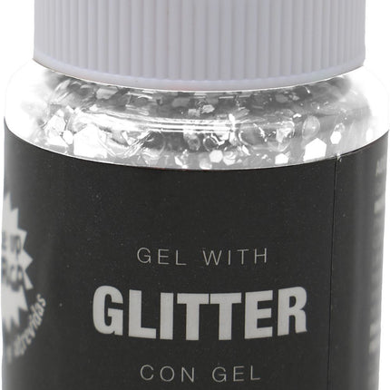 Witte Glitter Gel 20g