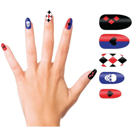 Halloween Nep Nagels Harley Quin 10st