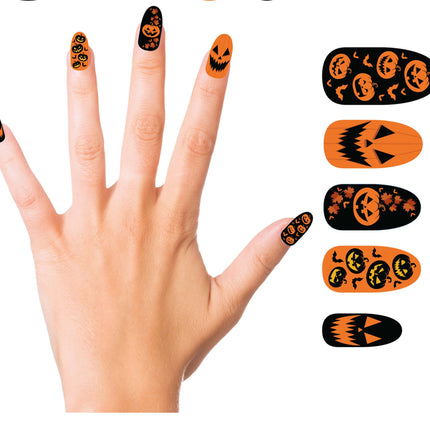 Halloween Nepnagels Pompoen