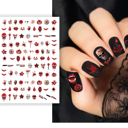 Halloween Nagelstickers Bloederig