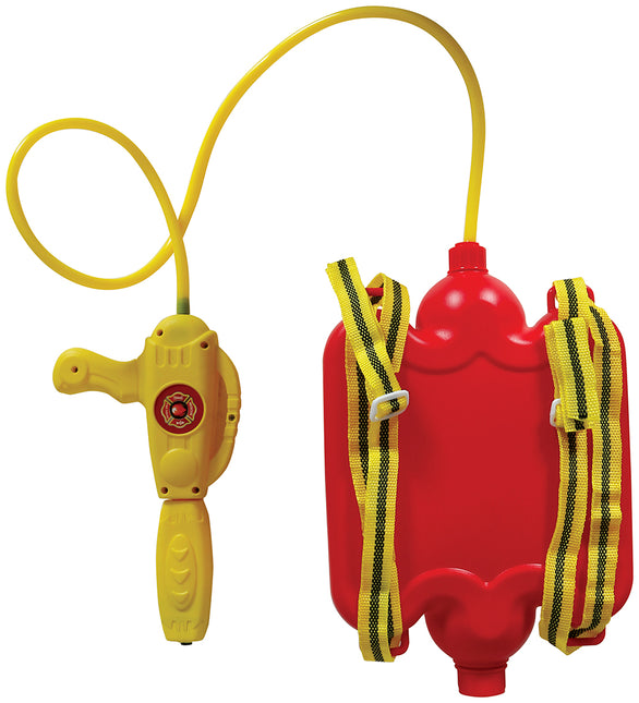 Backpack fire extinguisher water thrower