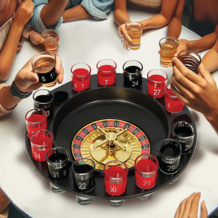 Roulette drinking game 29 cm, 16 glasses x 4.5 cm