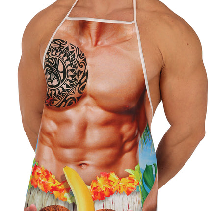 Funny hawaiian apron men