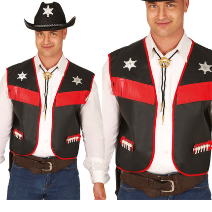 Zwart Cowboy Vest