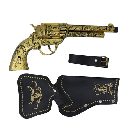 Nep Geweer Revolver Cowboy met Holster 29cm