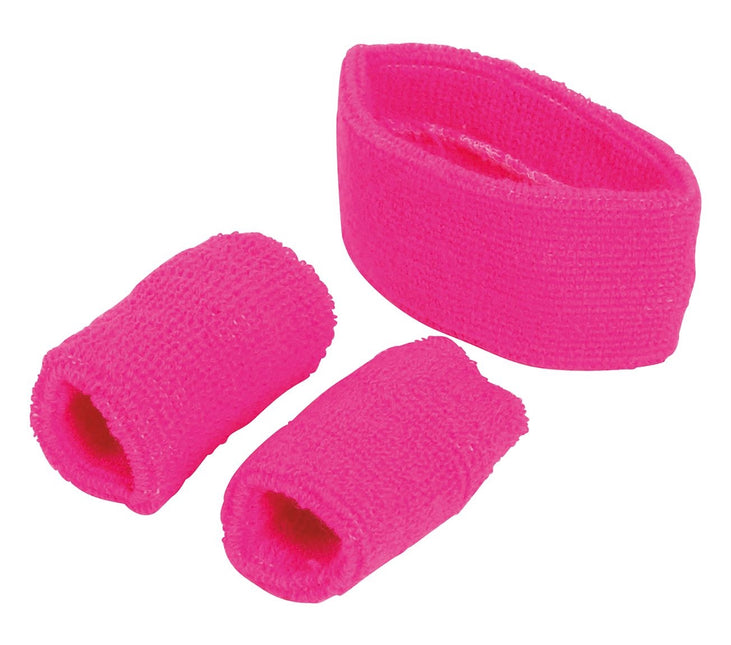 Zweetbandjes Roze Set 3 delig