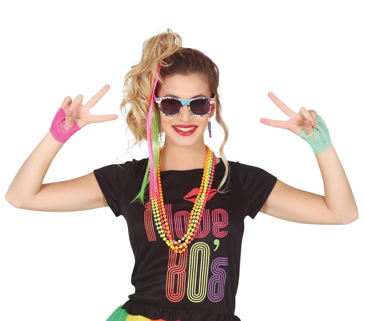 Accessoireset Neon 80s 8 delig