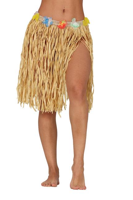 Hawaian straw skirt 40 cms, adult