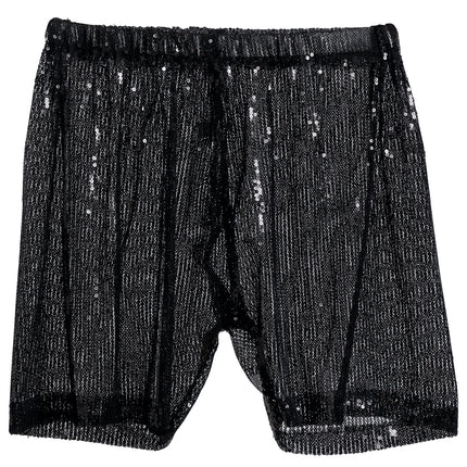 Zwarte Glitter Broek L