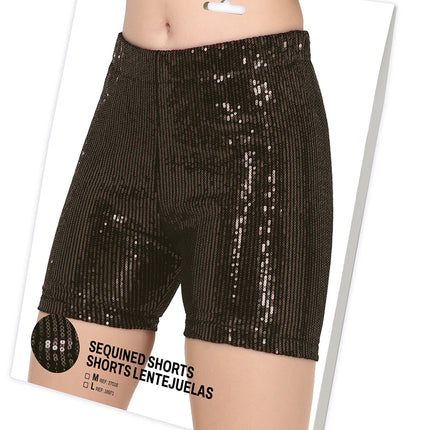 Zwarte Glitter Broek L