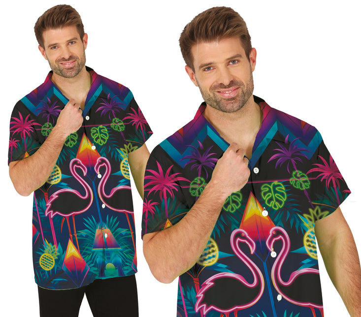 Neon flamingos shirt