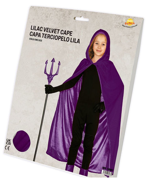 Halloween Cape Paars Kind 1m