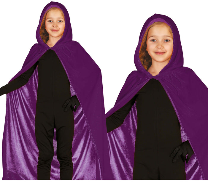 Halloween Cape Paars Kind 1m