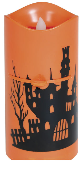 Halloween Led Projector Oranje Kaars 16cm