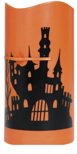 Halloween Led Projector Oranje Kaars 16cm