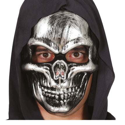 Halloween Masker Zilver Schedel