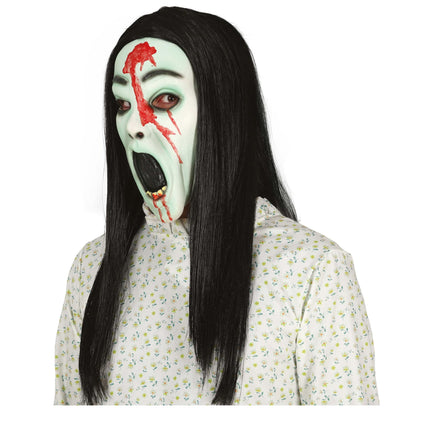 Groen Halloween Masker Horror Meisje