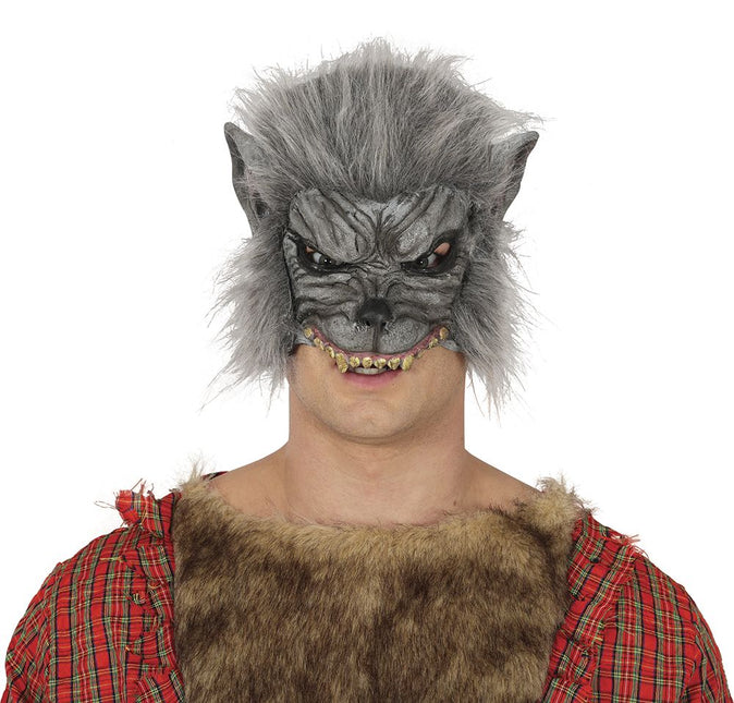 Halloween Masker Grijs Weerwolf