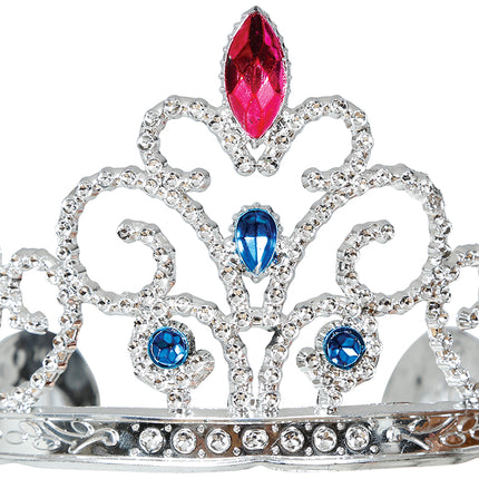 Silver tiara with gemstones, children