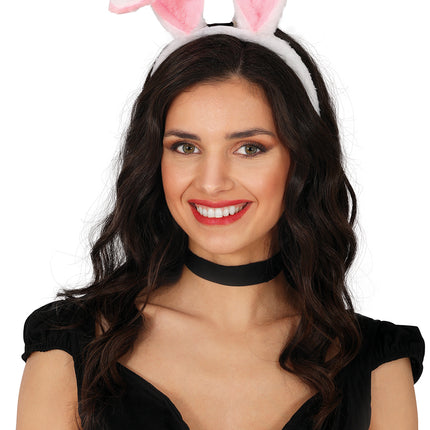 Pink rabbit ears headband, adults