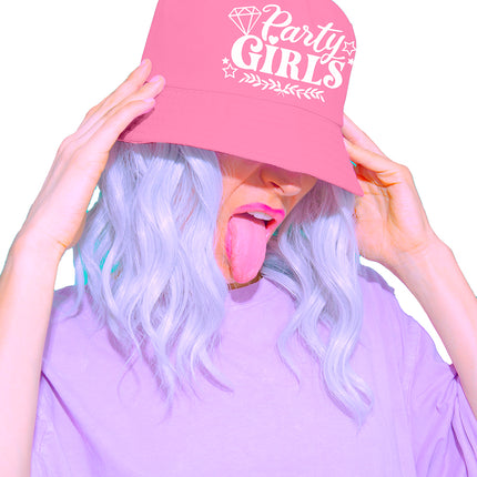 Pink party girls bucket hat, adults