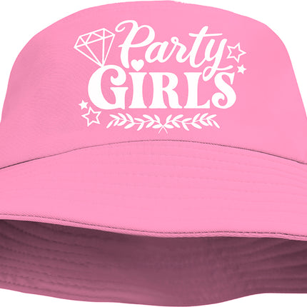 Pink party girls bucket hat, adults