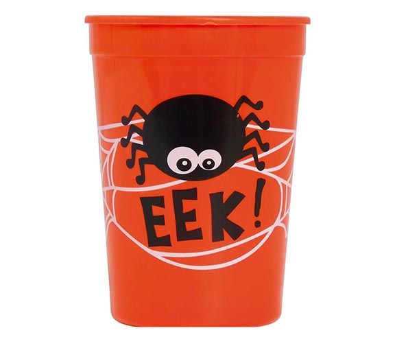 Oranje Halloween Beker Spin 11cm