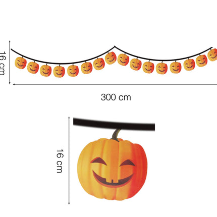 Halloween Slinger Pompoen 3m