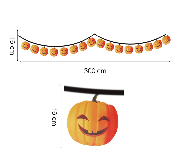 Halloween Slinger Pompoen 3m