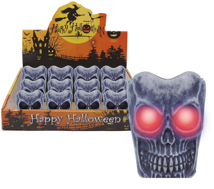 Halloween Tafeldecoratie Schedel Kaars 6cm