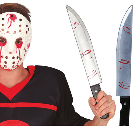 Halloween Nep Machete Met Bloed 45cm