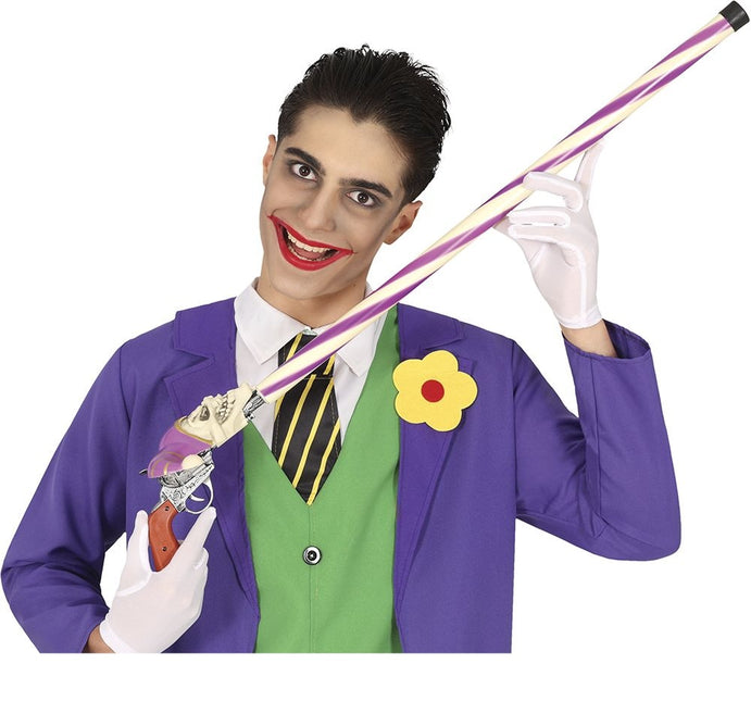 Halloween Wandelstok Joker 90cm