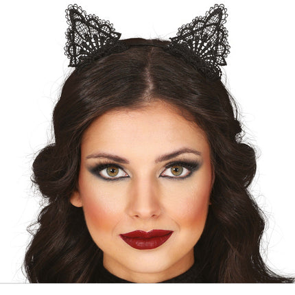 Halloween Haarband Zwart Kat