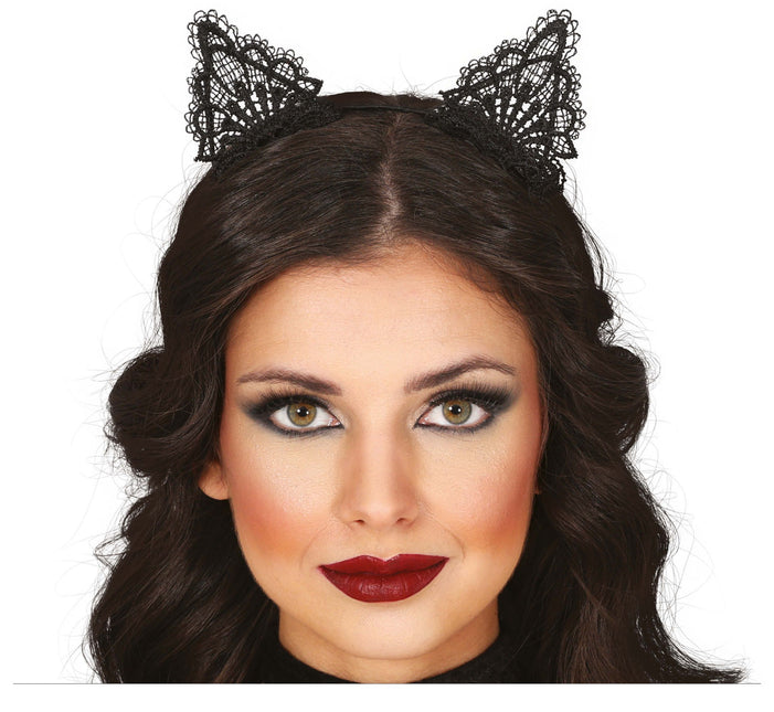 Halloween Haarband Zwart Kat