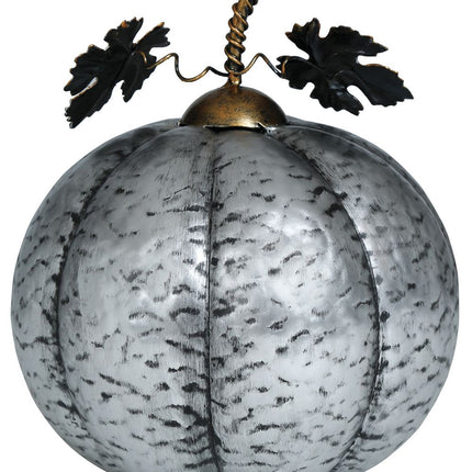 Halloween Decoratie Zilver Pompoen Met Licht 16cm