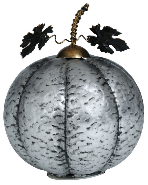 Halloween Decoratie Zilver Pompoen Met Licht 16cm