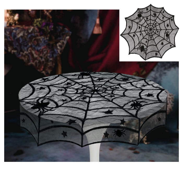 Halloween Tafelkleed Spinnenweb 1m