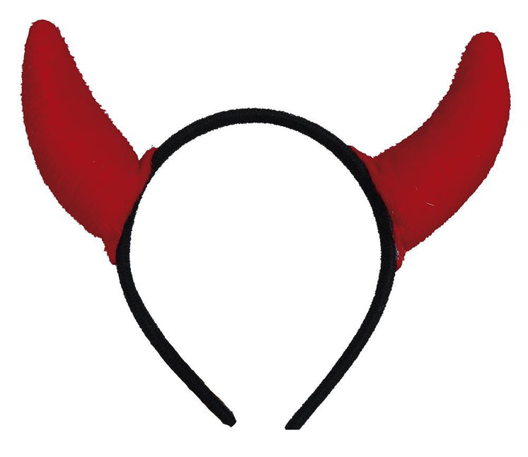 Halloween Hoofdband Rood Duivelshorenen