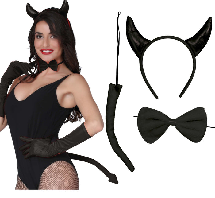 Halloween Verkleedset Zwart Dames Duivel