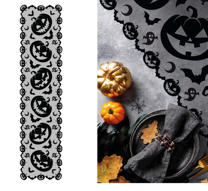 Halloween Tafelloper Pompoenen 2m