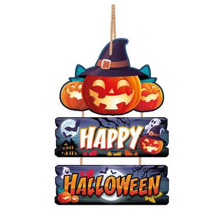 Halloween Hangbord Happy Halloween 32cm 3 delig