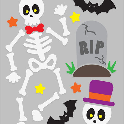 Halloween Raamsticker Skelet 25cm