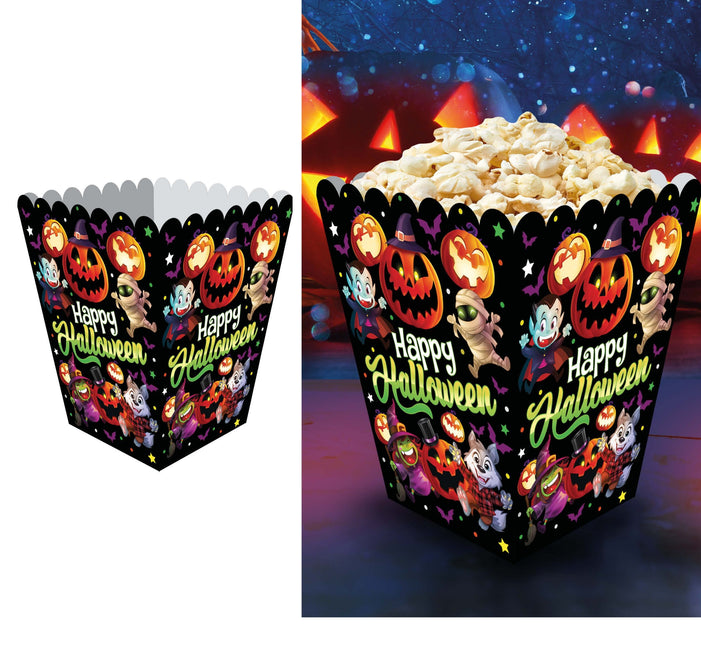 Halloween Popcorn Bakjes 6st