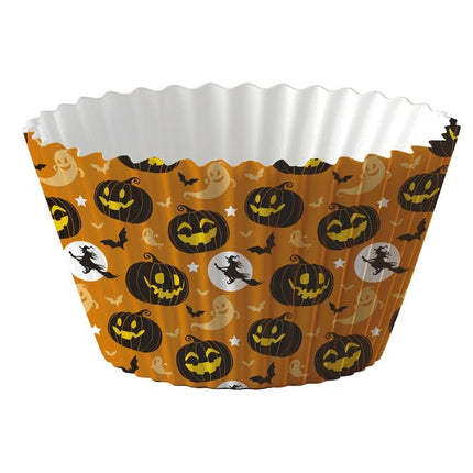 Halloween Cupcake Vormpjes Oranje Papier 5cm 50st