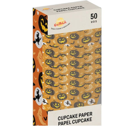 Halloween Cupcake Vormpjes Oranje Papier 5cm 50st