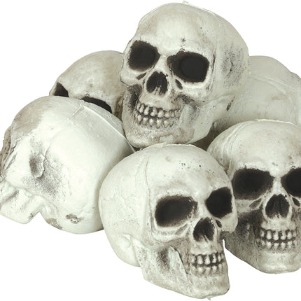 Set of 6 skulls 8cm